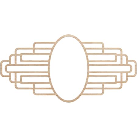 Ekena Millwork Elizabeth Wood Fretwork Pierced Ceiling Medallion, Alder, 36"W x 18"H x 9 7/8"IW x 17"IH x 3/8"T CMWP36X18X0375EBAL
